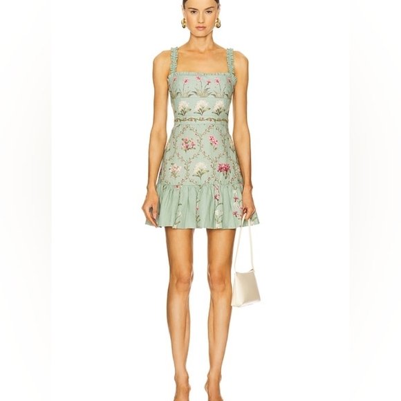 Agua by Agua Bendita Dresses & Skirts - Agua by Agua Bendita Mint Green Floral Mini Dress